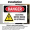 Signmission Electric Meter Room No Storage Danger Sign, Vinyl Decal, 10in W x 7in L, 2PK OS-2PACK-DS-D-710-L-1192 - alternate 5